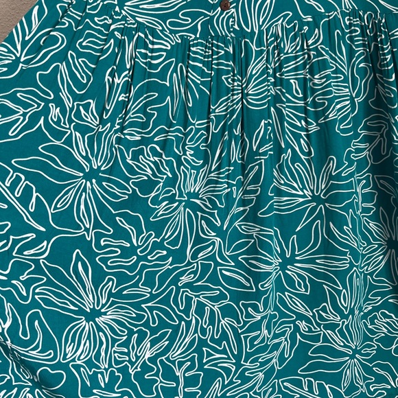 Blue and White Sleeveless Scoop Neck Sundress - Picture 6 of 6